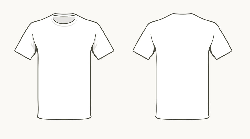Blank white T-shirt graphic