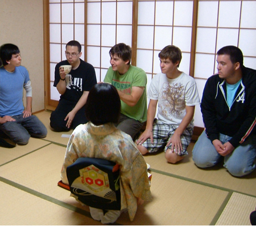 Tea ceremony `1-048 KCP students during tea ceremony