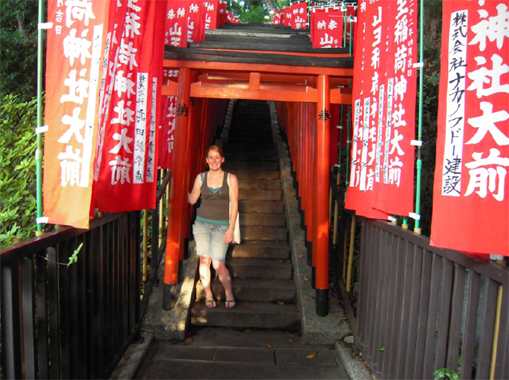 ShintoShrine KCP's Cameron Hempstead at a shinto shrine