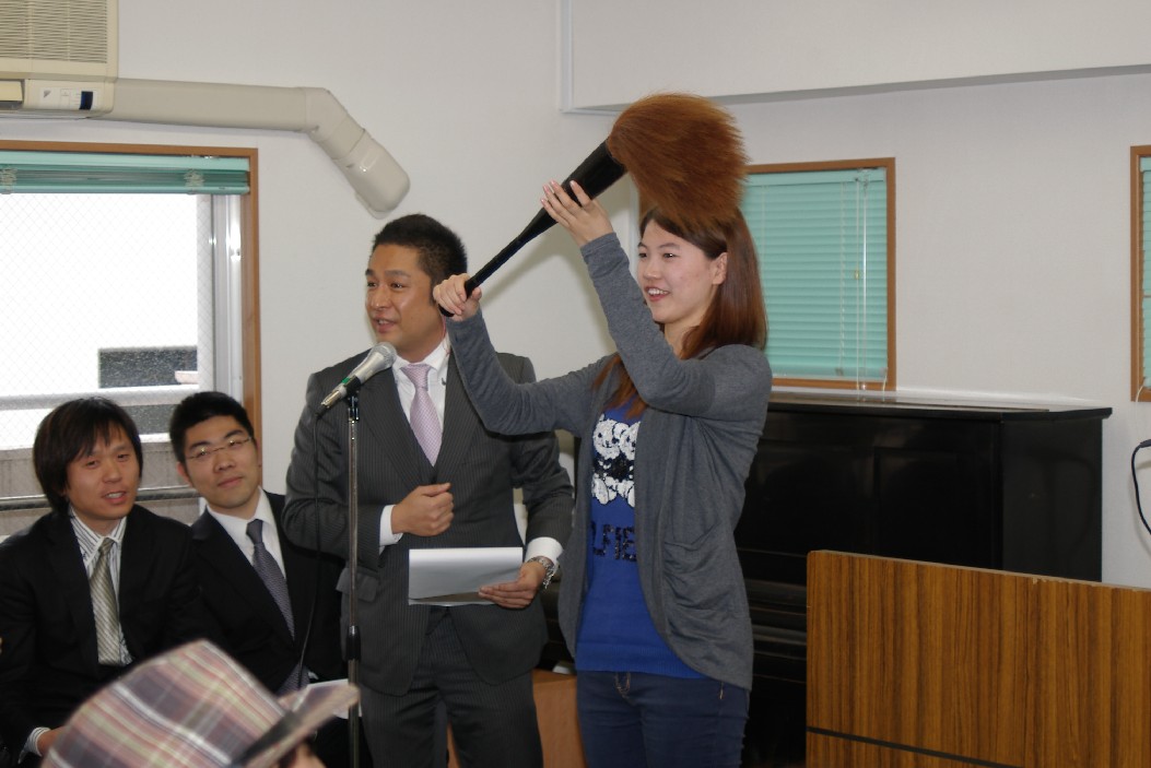 3 A speaker giving a demonstration