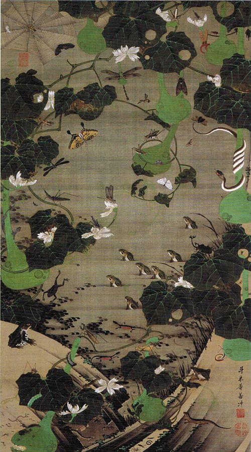 Pond and Insects from the Colorful Realm of Living Beings by Itō Jakuchū, c. 1761-65 (Edo Period).