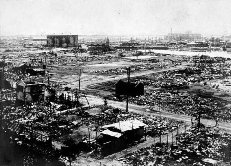 Destruction caused by the Great Kantō earthquake.
