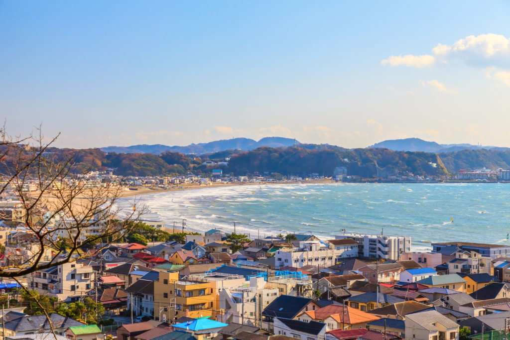 Enoshima bay landscape.