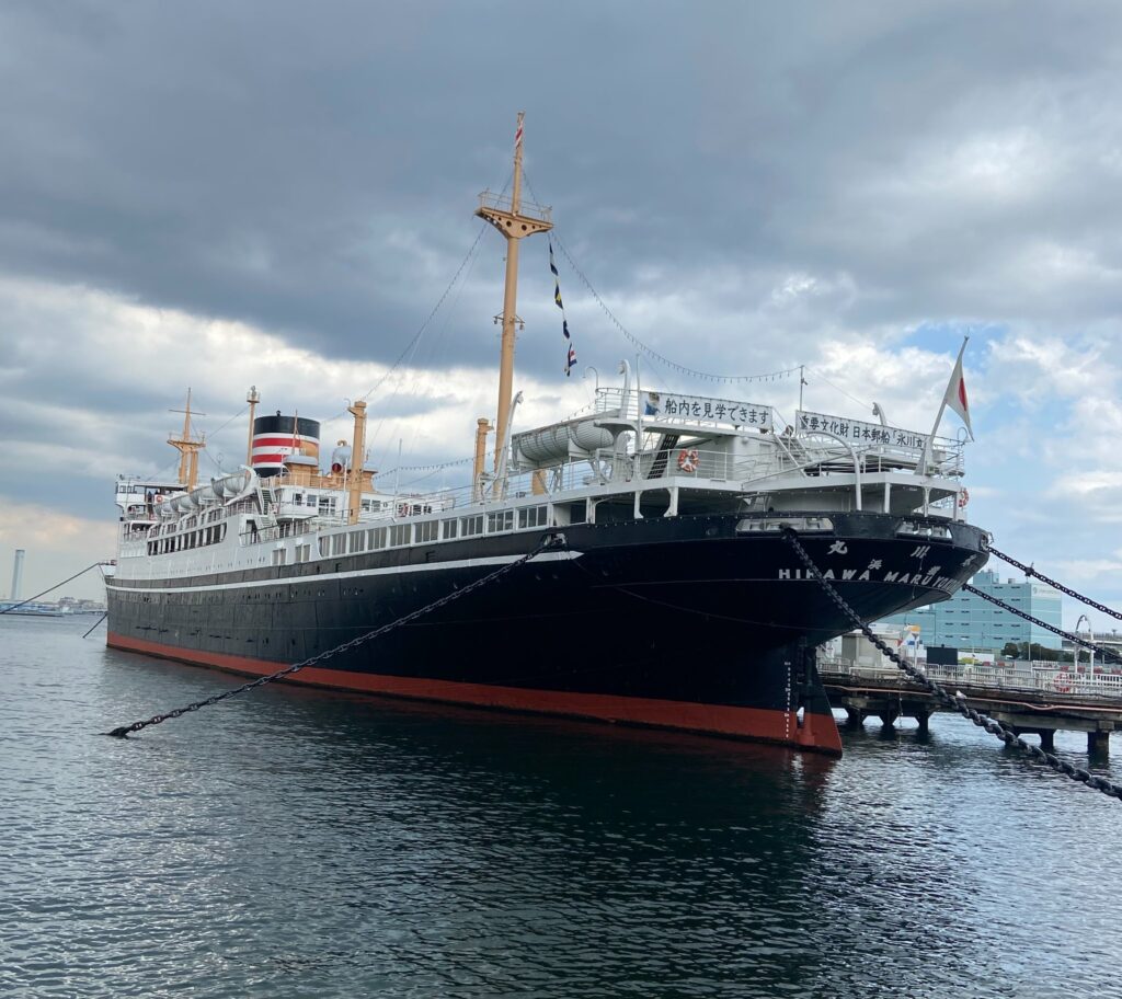 The NYK Hikawa Maru was used in 1930 for cargo transportation from Kobe to Seattle, the ship now sits permanently docked in Yokohama’s harbor