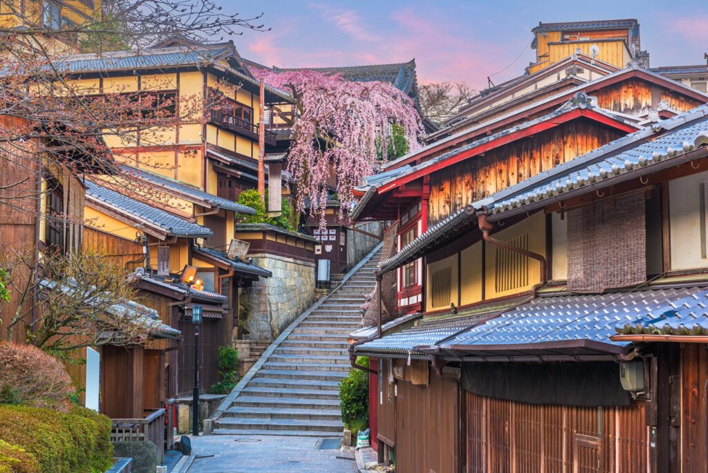 Kyoto street scene, Japan